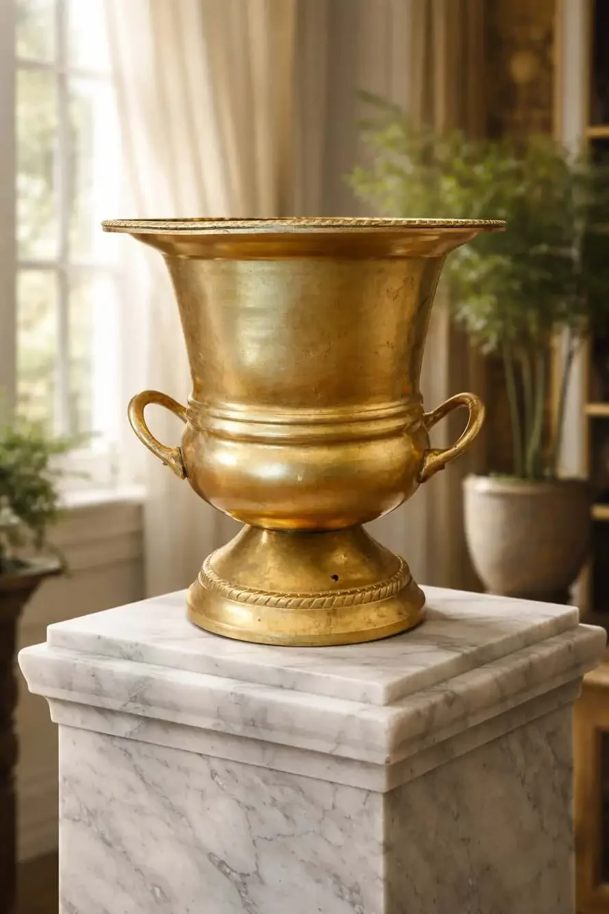 Brass/Gold tone Champagne Bucket Wine Cooler Urn
